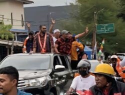 Ribuan Pendukung Sambut Kedatangan Bacabup Halmahera Selatan, Bassam Kasuba