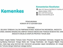Kemenkes Buka Lowongan Besar-besaran, Posisi Pimpinan dan Anggota KKI, Usia Maksimal 65 Tahun Bisa Daftar