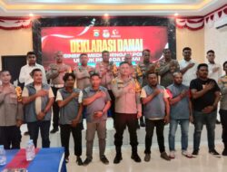 Polres Haltim dan Media Lokal Gelar Deklarasi Damai Jelang Pilkada 2024