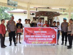Hari Jadi Humas Polri ke-73, Polres Halmahera Utara Berbagi di Panti Sosial