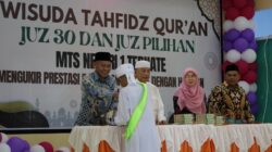 90 Santri MTsN 1 Ternate Diwisuda, Kakanwil Kemenag: Hafalan Al-Qur’an Adalah Jalan Hidup