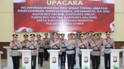 Kapolda Maluku Utara Pimpin Upacara Sertijab Pejabat Utama dan Kapolres